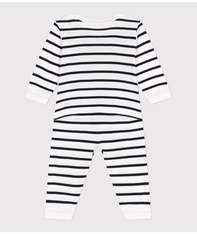 Tutina per neonati Petit Bateau multicolore con design a righe A0CN4 01 PETIT BATEAU 