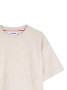 T-shirt per bambino Hugo Kids beige con logo sul davanti G01018 153 Hugo KIDS 