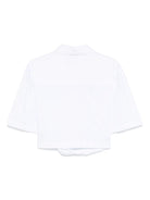 Camicia crop per donna Merci bianco con dettaglio nodo CAM07U WHITE MERCI 