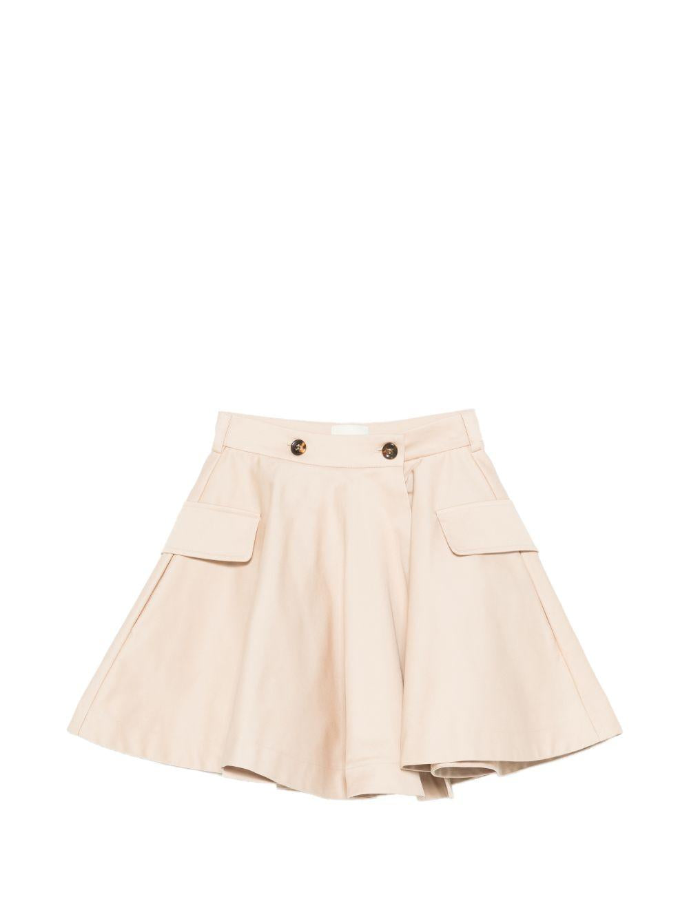 Gonna per bambina Fendi Kids marrone con tasche abbottonate JFE196 AS5Y F1P2N FENDI KIDS 