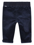 Pantaloni per neonato Boss Kidswear blu a coste con vita elasticizzata J52438 849 BOSS KIDS 