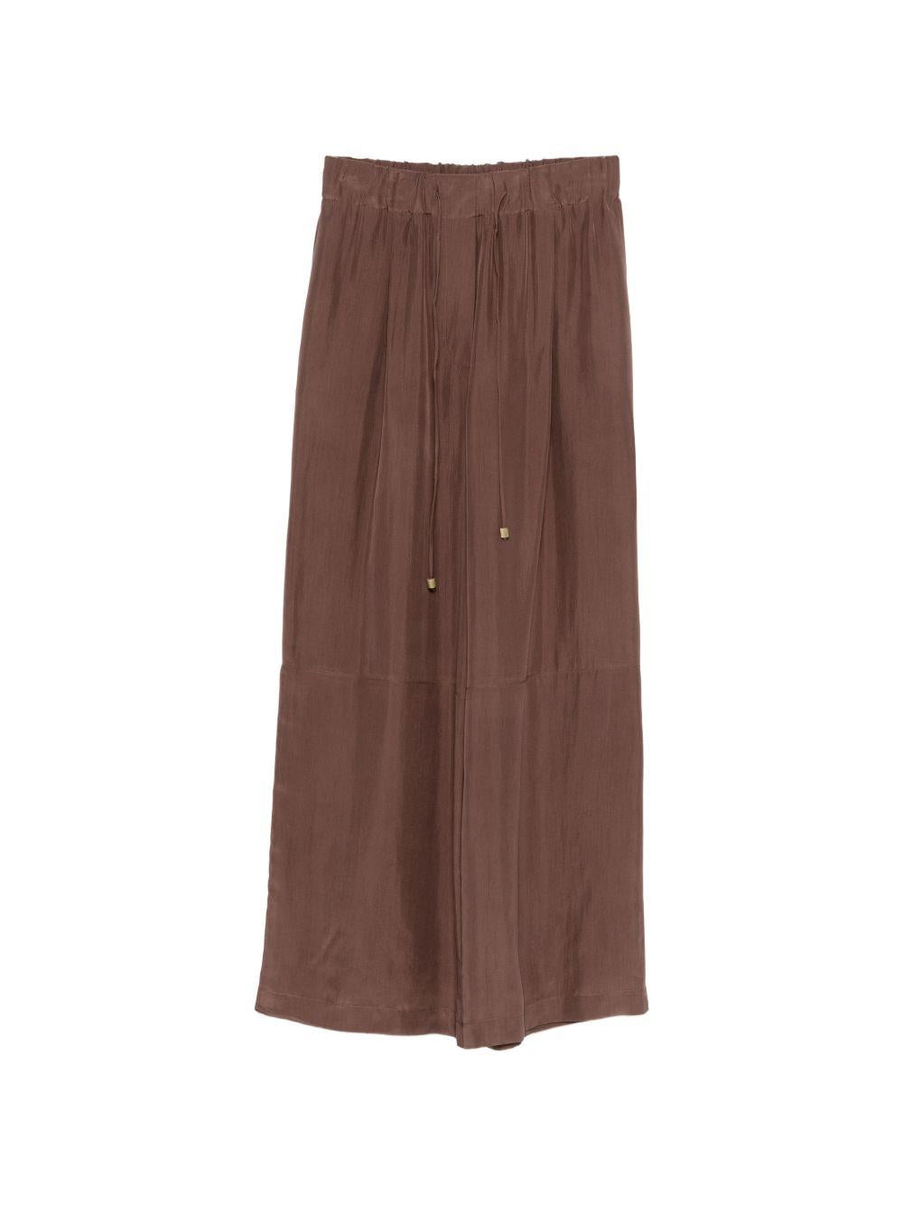 Pantaloni per donna Alysi marroni con chiusura a coulisse 116126 P6003 MOSTO ALYSI 