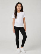 Leggings per bambina Douuod Kids nero con dettaglio logo DY6A20 J0331 930 DOUUOD KIDS 