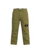 Cargo per bambino Stone Island Kids verde con applicazione Compass L2S163100001S0104 V015G STONE ISLAND KIDS 