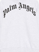 Felpa per bambino Palm Angels Kids grigia con stampa logo PBBA012C99FLE003 0810 PALM ANGELS KIDS 