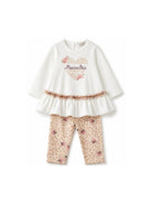 Completo t-shirt e pantaloni per neonata Monnalisa Kids multicolore con stampa leopardata 39H500 8002 0180 MONNALISA KIDS 