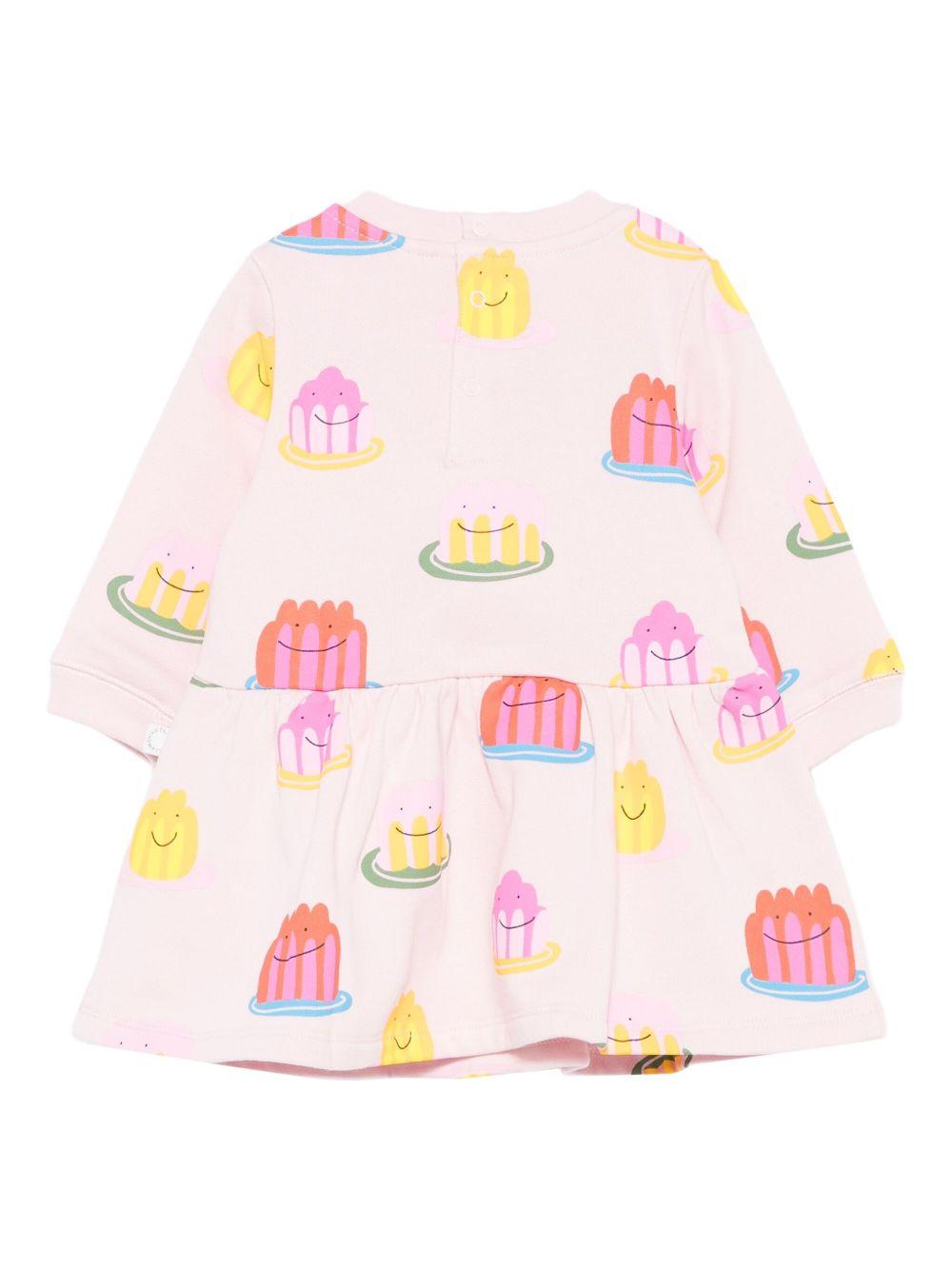 Abito per neonata Stella McCartney Kids rosa con gonna svasata TX1080 Z3207 50HMC STELLA McCARTNEY KIDS 