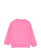 Felpa per neonata Moschino Kids rosa con stampa tre Teddy Bear MTF060LCA89 50533 MOSCHINO KIDS 