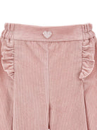Pantaloni per bambina Monnalisa Kids rosa con placca con logo a cuore 37H400 8852 094F MONNALISA KIDS 