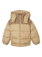 Giubbino per bambino Fendi Kids beige con logo FF sulle spalle JUA257 AS56 F0QU5 FENDI KIDS 