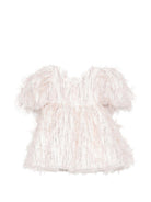 Abito per neonata Alapage rosa con dettagli frange AL42 ROSA A'LAPAGE KIDS 