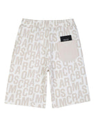 Shorts per bambino The Marc Jacobs Kids con stampa beige chiaro logo all-over W60783 126 THE MARC JACOBS KIDS 