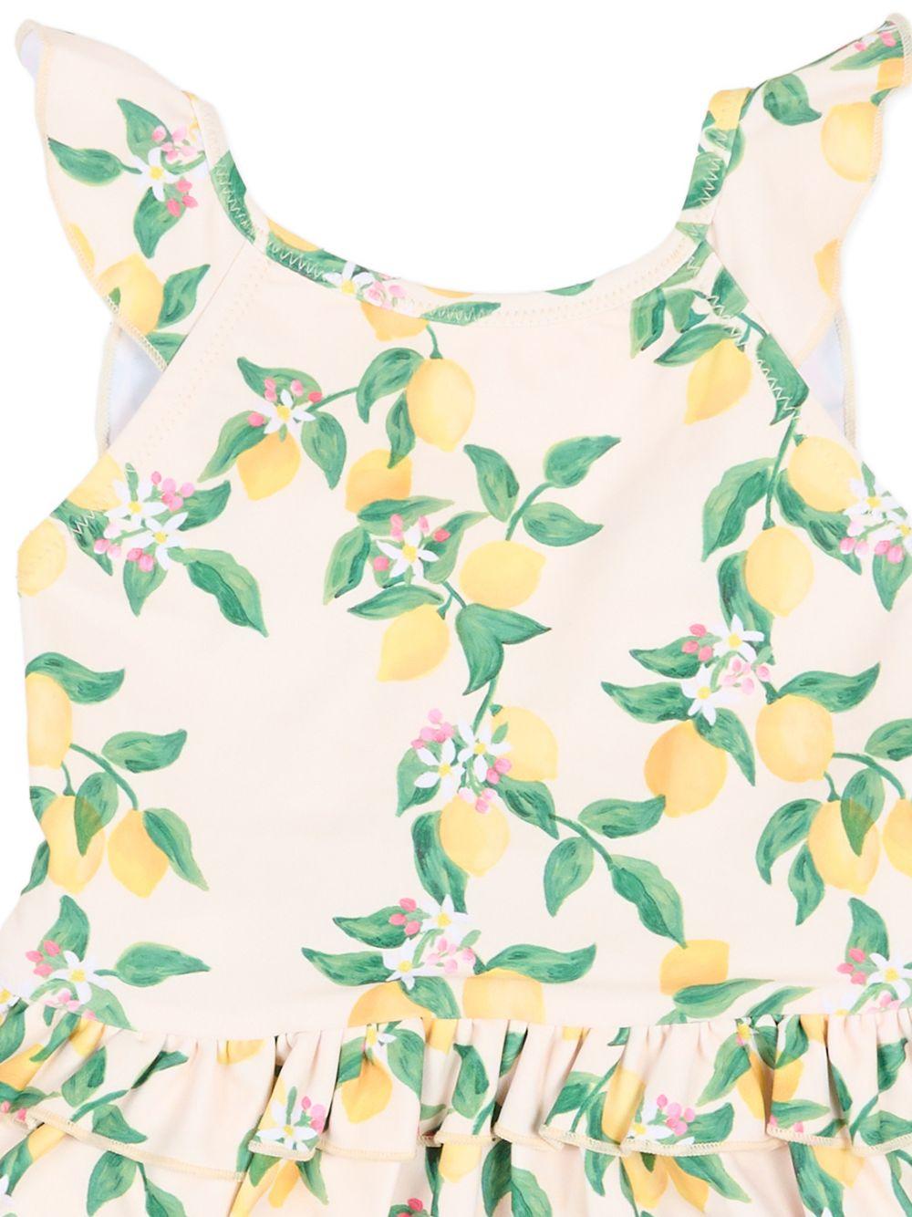 Costume per neonata Molo beige con stampa limoni 8S26P524 9516 MOLO 