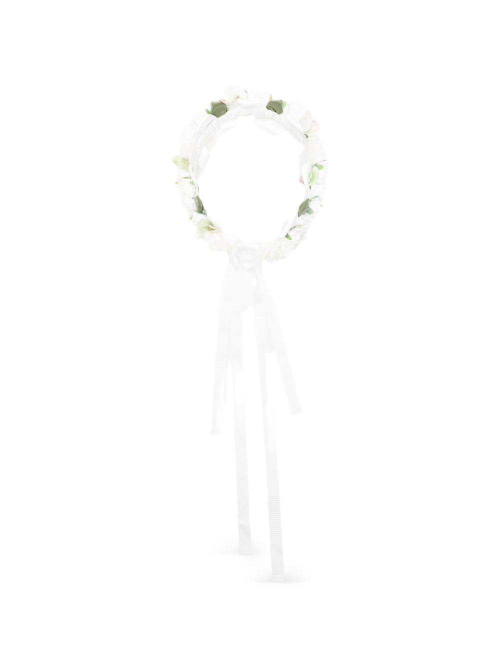 Coroncina per capelli per bambina Colorichiari bianca con dettagli floreali FL968539 AF771 20 COLORICHIARI KIDS 