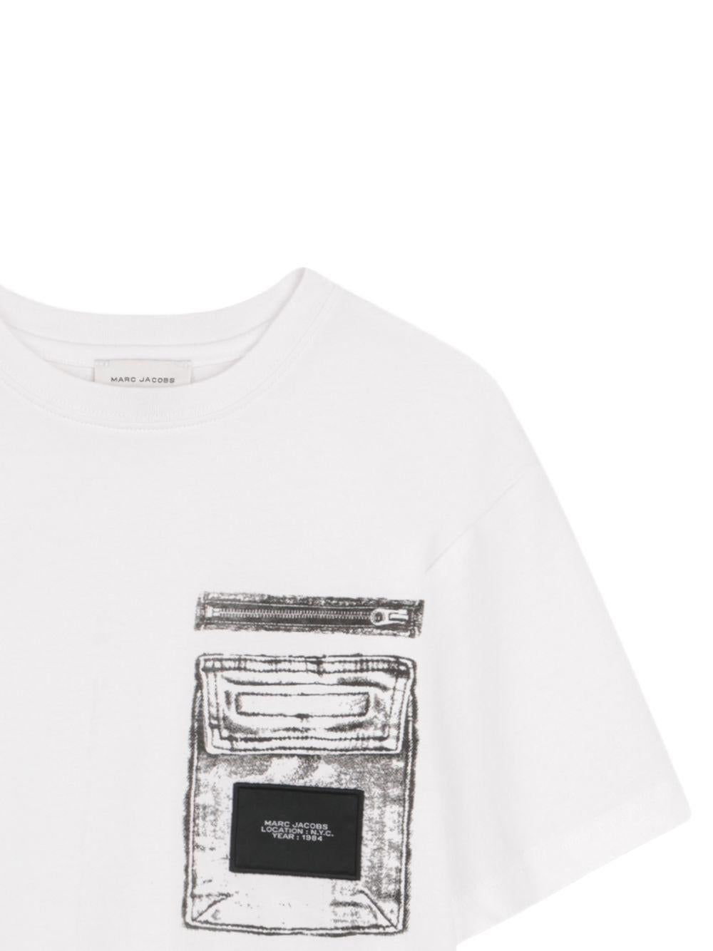 T-shirt per bambino The Marc Jacobs Kids bianca con stampa grafica sul davanti W60846 10P THE MARC JACOBS KIDS 