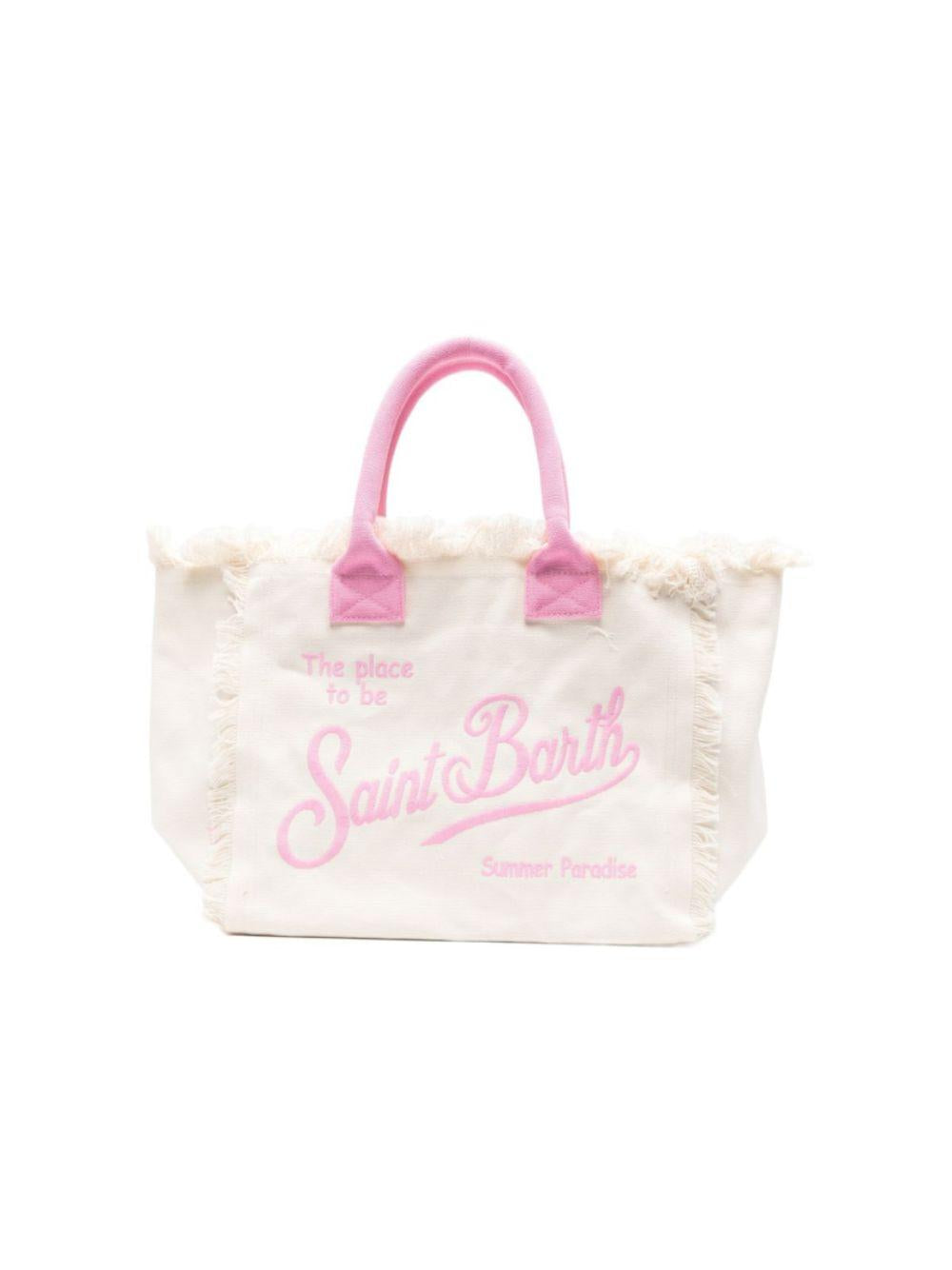 Borsa Vanity MC2 Saint Barth bianca con manici a contrasto VANI001 09476L MC2 ST. BARTH KIDS 