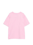 T-shirt per bambina Moschino Kids rosa con stampa Teddy Bear HDM076LBA00 51473 MOSCHINO KIDS 