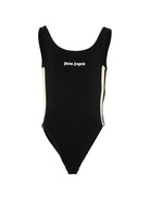 Body per bambina Palm Angels Kids nero con logo sul davanti PGBD00CS26FLE001 110 PALM ANGELS KIDS 