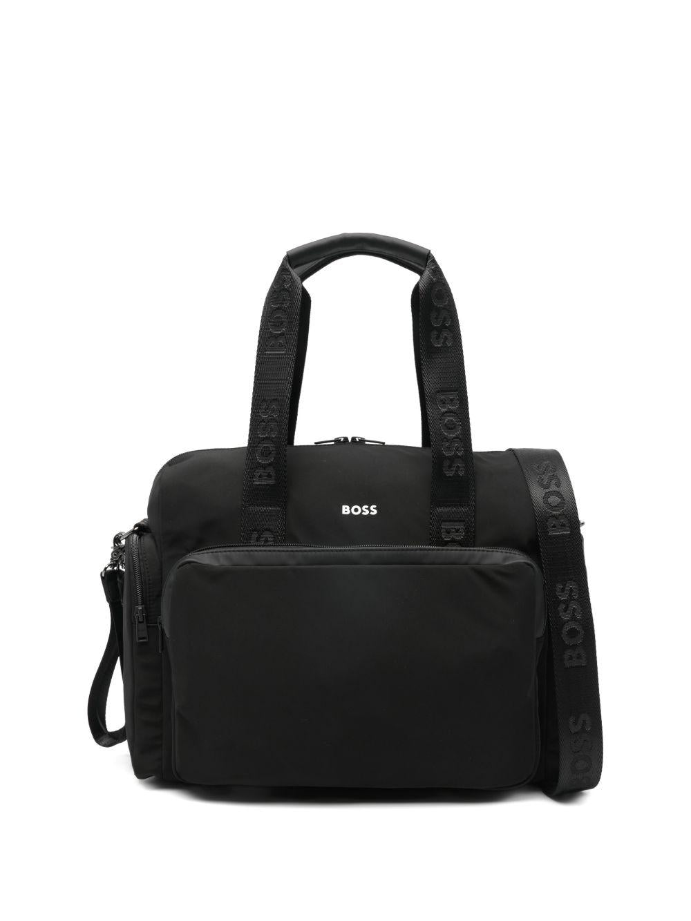 Borsa fasciatoio per neonati Boss Kidswear nero con tracolla staccabile J53107 09B BOSS KIDS 
