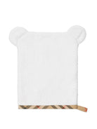 Set guanto e asciugamano per neonati Burberry Kids bianco con motivo vintage check 8117960 A1464 BURBERRY KIDS 