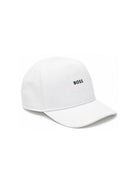 Cappello per neonato Boss Kids bianco con logo sul davanti J53143 10P BOSS KIDS 