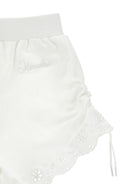 Shorts per bambina Monnalisa bianchi con ricamo a fiori 17G401 7014 0001 MONNALISA KIDS 