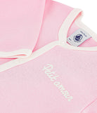 Tutina per neonata Petit Bateau rosa con scritta "petit amour" ricamata sul davanti A0FIZ 03 PETIT BATEAU KIDS 