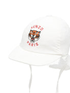 Cappello per bambino Kenzo Kids bianco con ricamo Tiger K61883 117 KENZO KIDS 