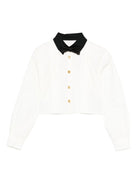Camicia per bambina Elisabetta Franchi La Mia Bambina bianca con design crop EFCA2720CA235 0272 ElISABETTA FRANCHI 