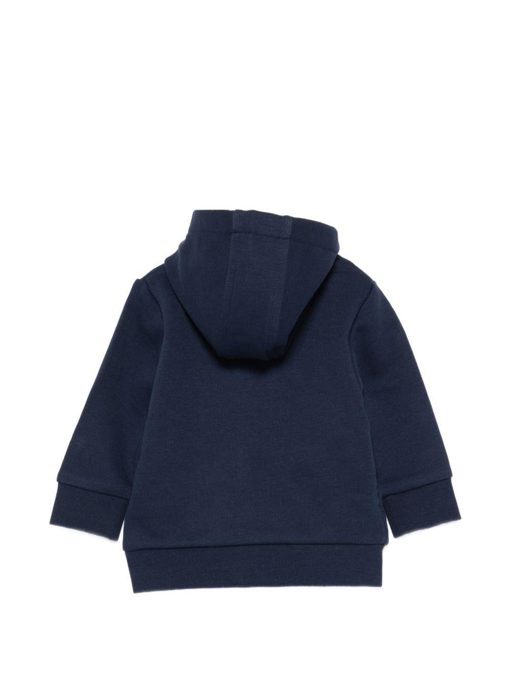 Felpa per neonato Boss Kids blu scuro con zip e cappuccio J52866 849 BOSS KIDS 
