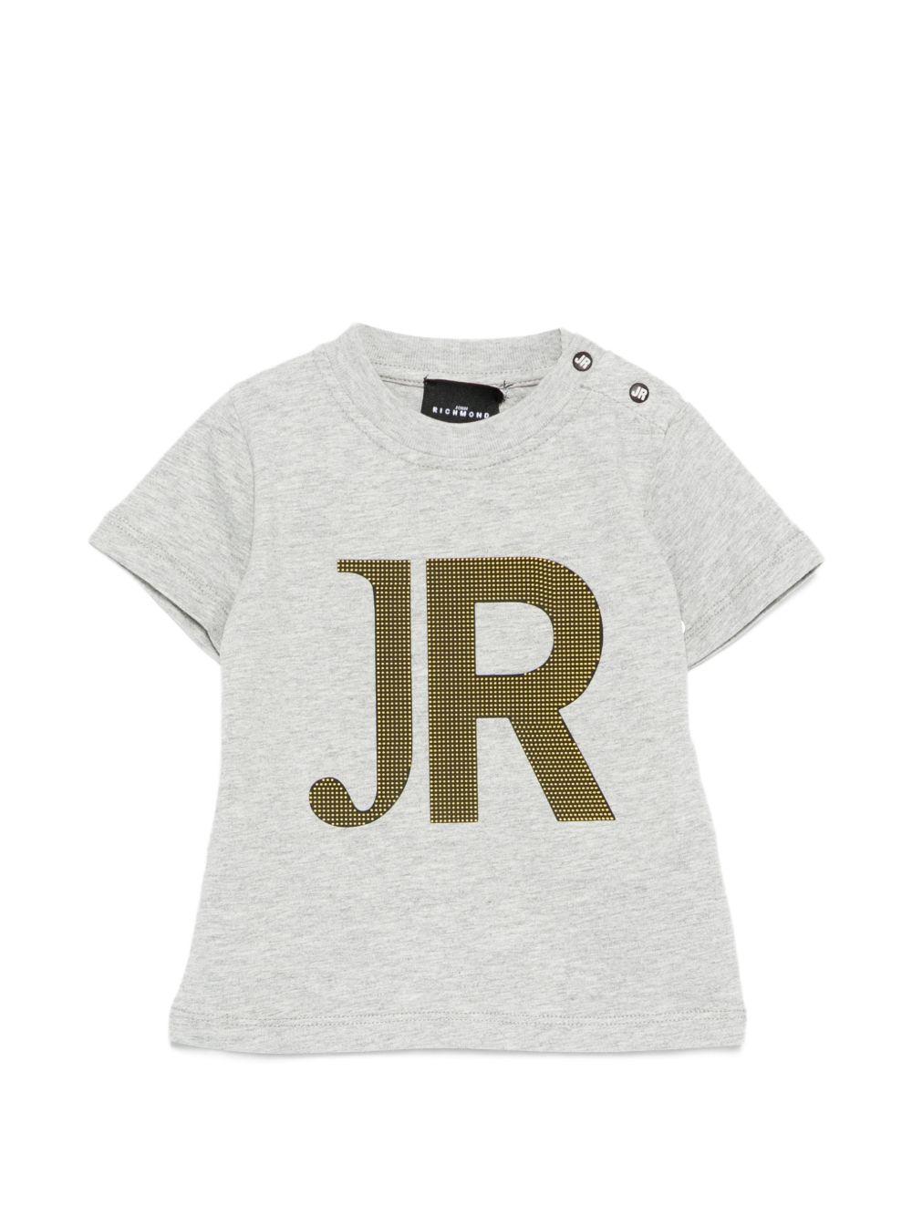 T-shirt per neonato John Richmond Junior grigio con stampa grafica RIP26067TS GREY MELANGE JOHN RICHMOND KIDS 