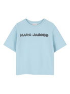 T-shirt per bambino The Marc Jacobs Kids azzurro con dettaglio logo W60755 77B THE MARC JACOBS KIDS 