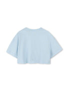 T-shirt con stampa per bambina Givenchy Kids azzurro con orlo dritto H30798 772 GIVENCHY KIDS 