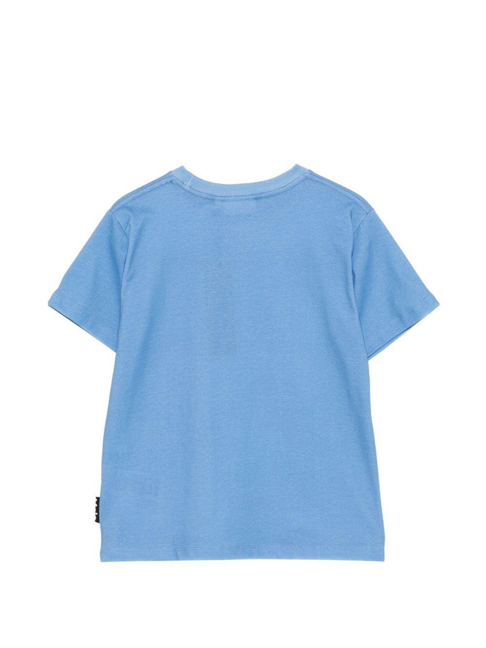 T-shirt per bambino Molo Kids azzurro con scollo rotondo 1S26A206 9880 MOLO KIDS 