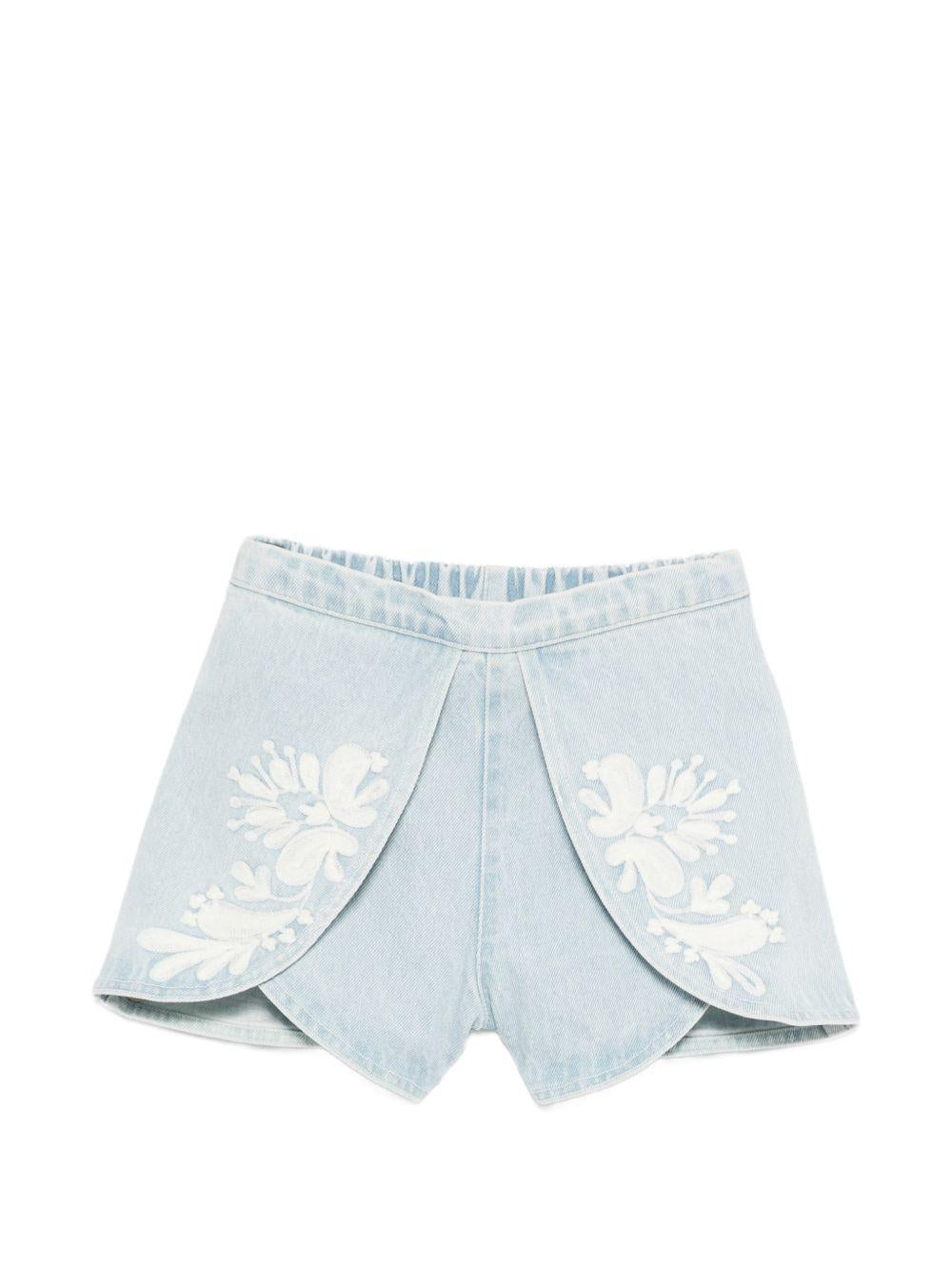 Shorts per bambina Louise Misha denim con ricamo floreale GRI-S26-S0105 BLEACH LOUISE MISHA KIDS 