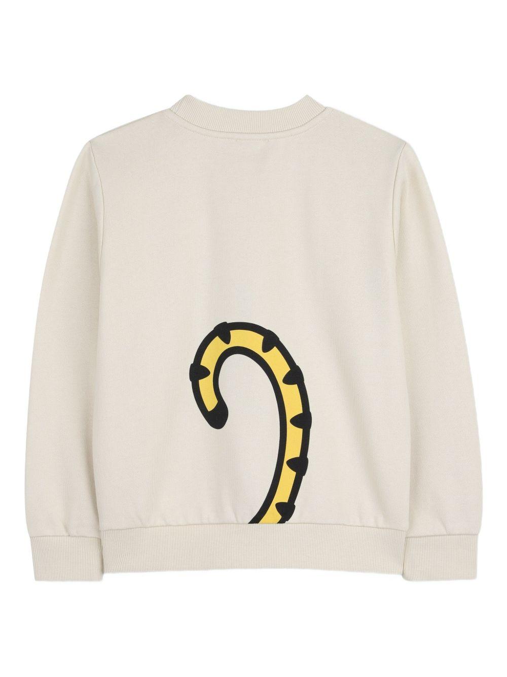 Felpa per bambino Kenzo Kids beige con stampa tigre sul davanti K61879 255 KENZO KIDS 