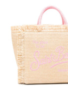 Borsa tote Colette MC2 Saint Barth beige con logo ricamato a contrasto COL0017 00415L MC2 ST. BARTH KIDS 