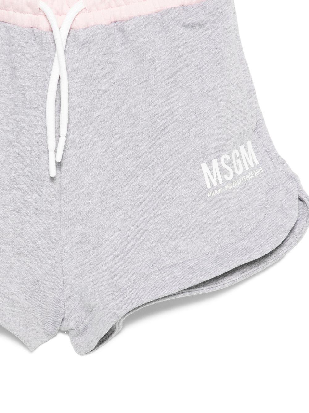 Shorts per bambina MSGM Kids grigi con vita elasticizzata S6MSJGSH021 271/02 MSGM KIDS 