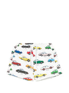 Costume da bagno per bambino MC2 Saint Barth Kids bianco con stampa auto all-over JEA0001 00857L MC2 ST. BARTH KIDS 