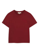 T-shirt per bambina Michael Kors Kids rossa con logo ricamato R30494 95L MICHAEL KORS KIDS 