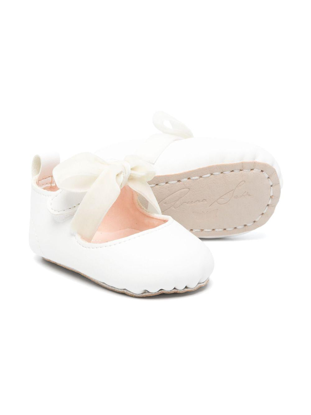 Ballerine primi passi per neonata Aruna Seth Fay bianco con fiocco FAY 020 ARUNA SETH KIDS 