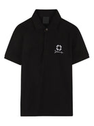 Polo per bambino Givenchy Kids nero con logo ricamato H30966 09B GIVENCHY KIDS 