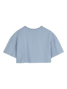 T-shirt per bambina Chloé Kids azzurra con taglio crop C20859 821 CHLOE' KIDS 