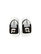 Sandali con stampa Choupette per bambina Karl Lagerfeld Kids nero con soletta con logo Z30384 09B KARL LAGERFELD KIDS 