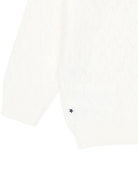 Cardigan per neonata Molo bianco in maglia con scollo rotondo 4S25K303 5474 MOLO 