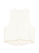 Gilet per bambino Emporio Armani Kids bianco con scollo a V EB000905 AF21040 U1079 EMPORIO ARMANI KIDS 