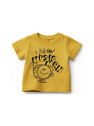 T-shirt per neonato Stella McCartney Kids gialla con scritta "I am the music man" TY8520 Z0434 251 STELLA McCARTNEY KIDS 
