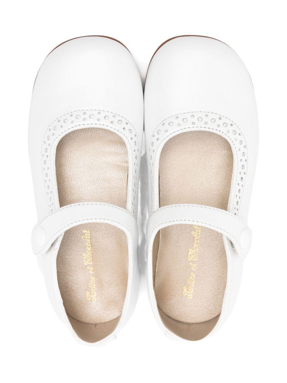 Ballerine per bambina Tartine Et Chocolat bianco con cinturino GA SR04 03 TArtine & Chocolat KIDS 