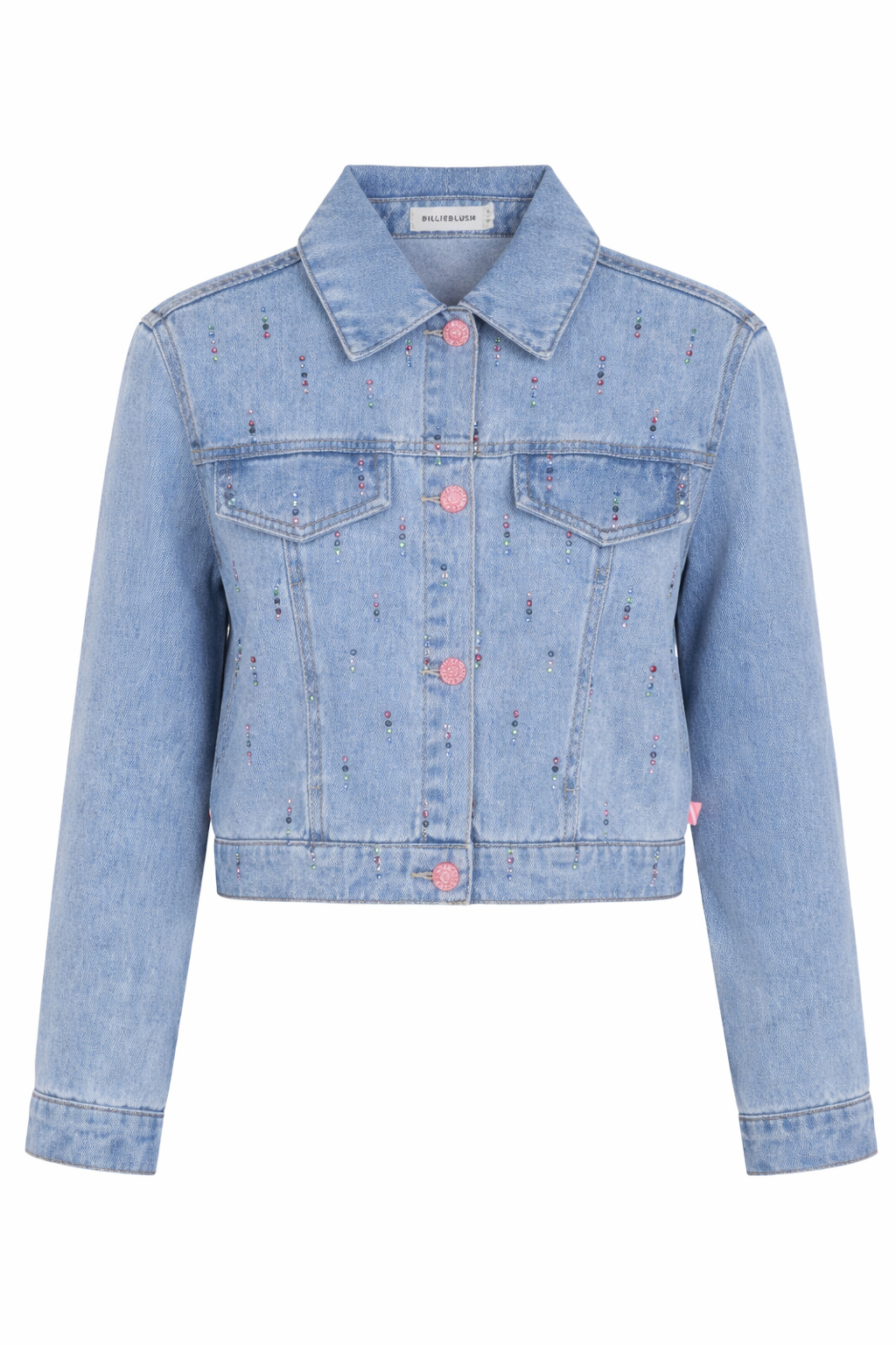 Giacca per bambina Billieblush azzurra con chiusura a bottoni U21902 Z18 BILLIEBLUSH KIDS 