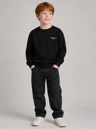 Felpa per bambino Givenchy Kids nera con stampa logo sul petto H31282 09B GIVENCHY KIDS 